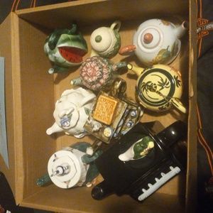 Vintage display teapot collection